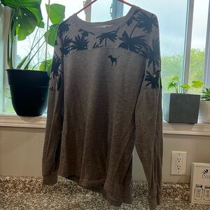 Grey and black pink pullover sweater